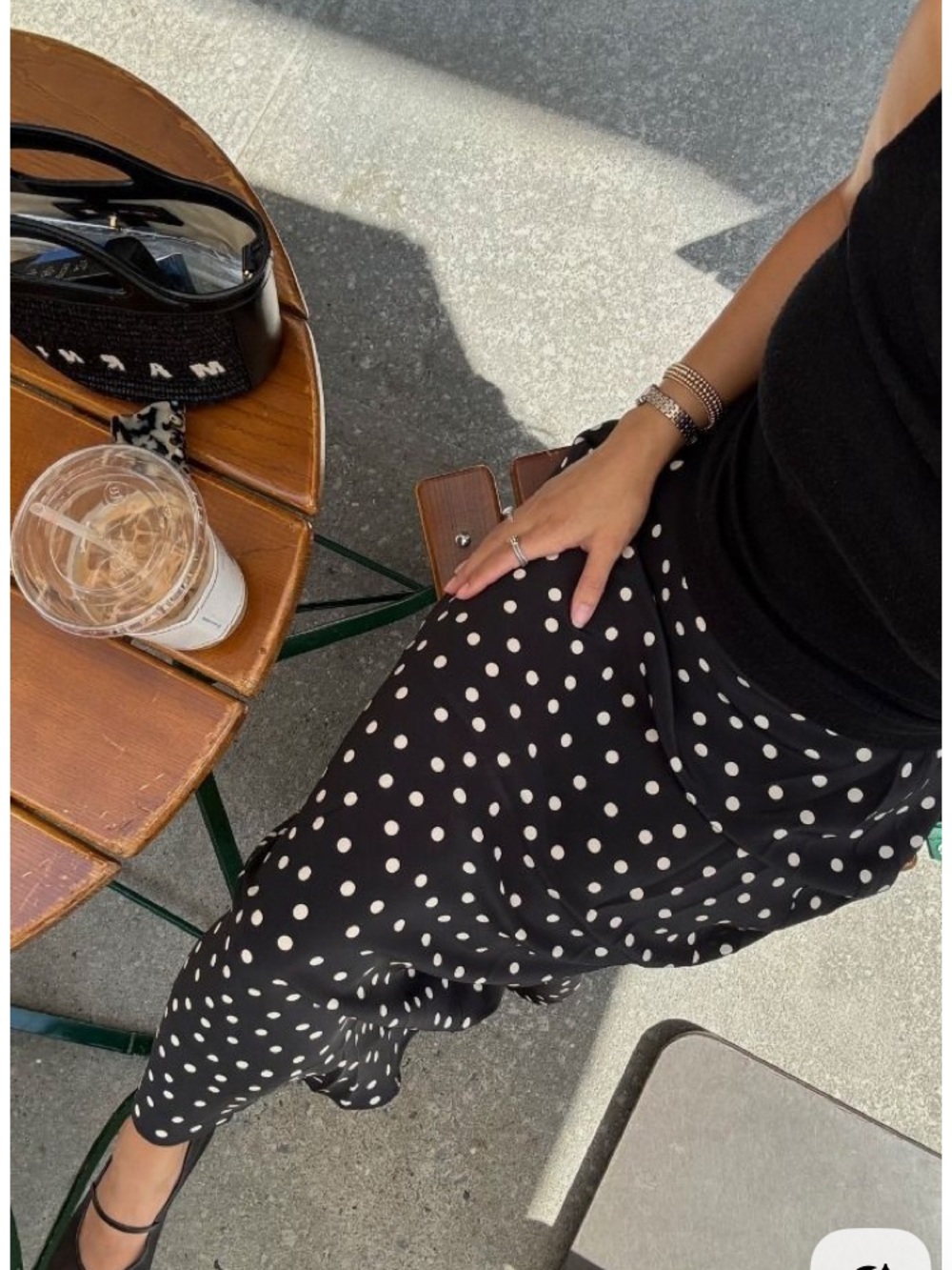 VINTAGE Rabanne/Miu Miu Style Polka Dot Midi Skirt - Office Siren Sz 8